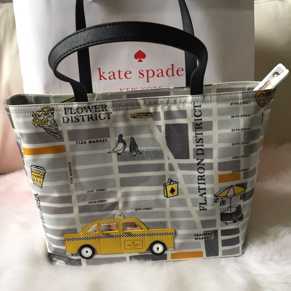 NWT Kate Spade New York Francis Yellow Taxi Tote - Picture 4 of 8